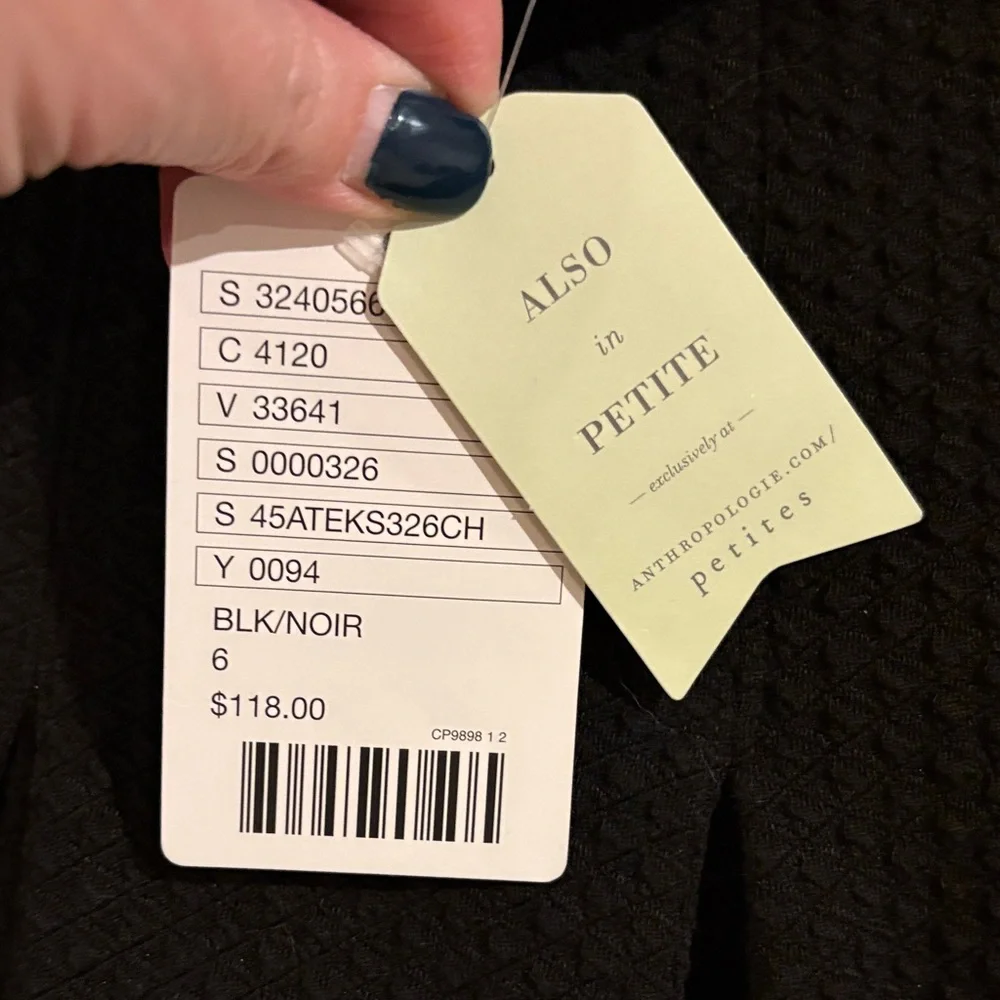 NWT Maeve Classic Pleated‎ Black A-Line Skirt size 6 - Picture 4 of 7
